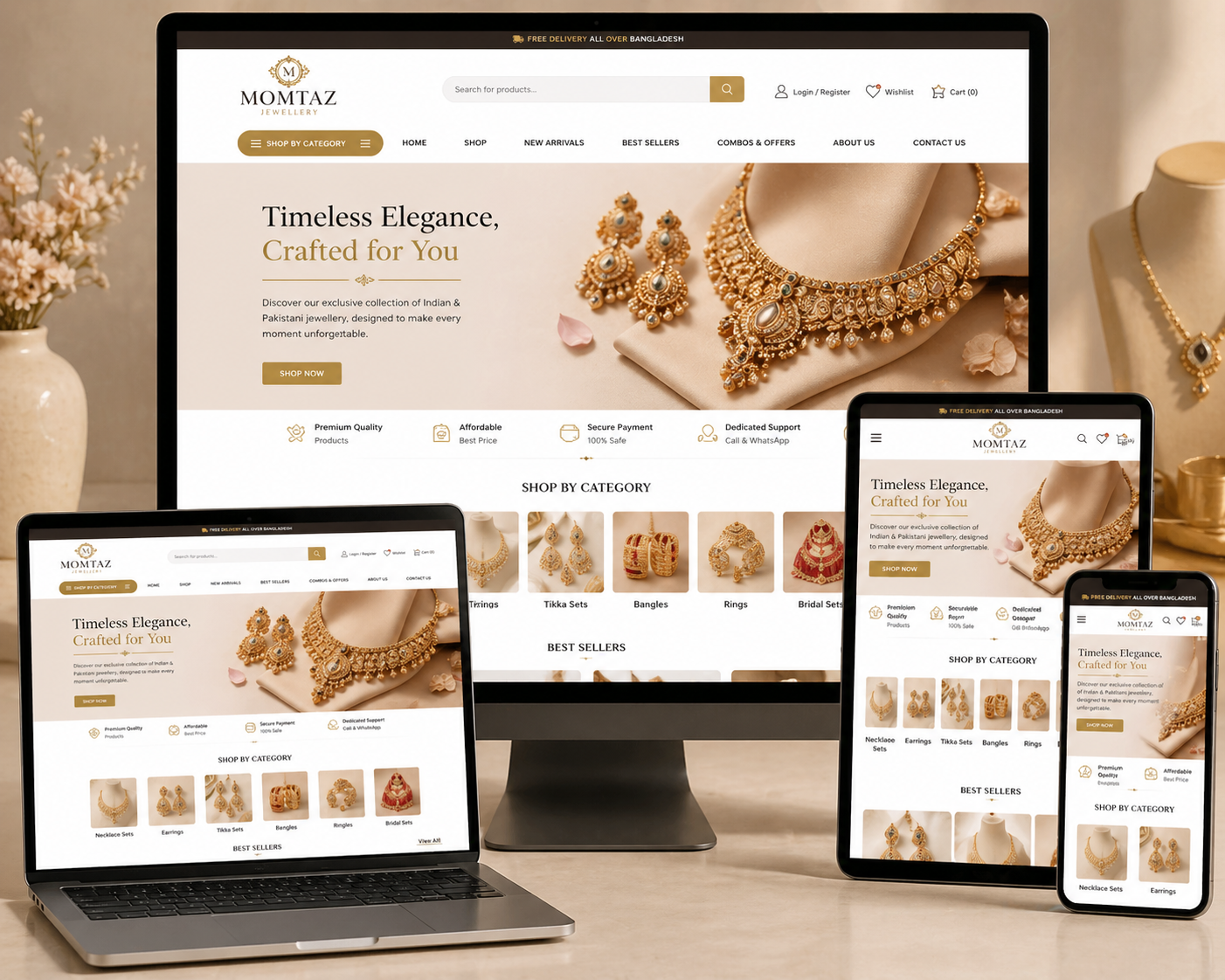 Momtaz Jewellery – Ecommerce Website Momtaz Jewellery – Ecommerce Website