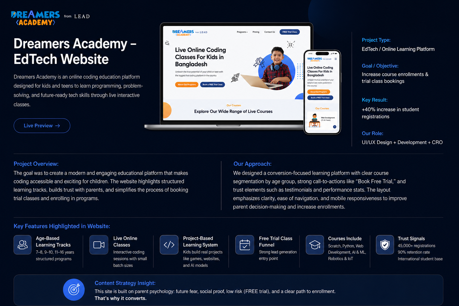 Dreamers Academy – EdTech Website Dreamers Academy – EdTech Website