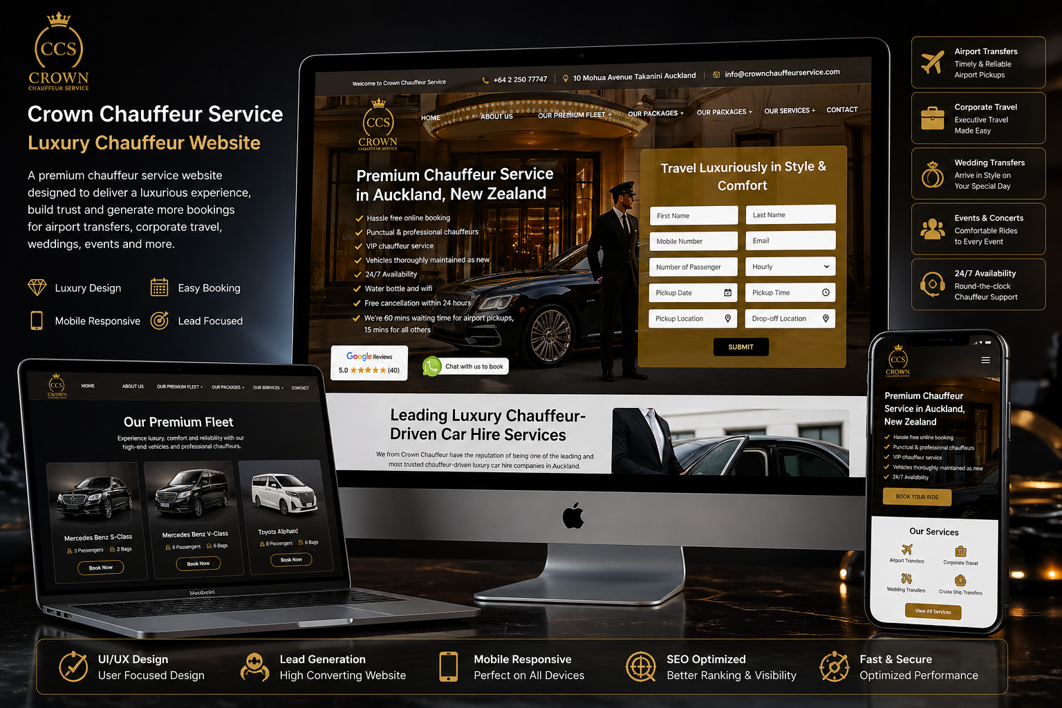 Crown Chauffeur Service – Luxury Service Website Crown Chauffeur Service – Luxury Service Website