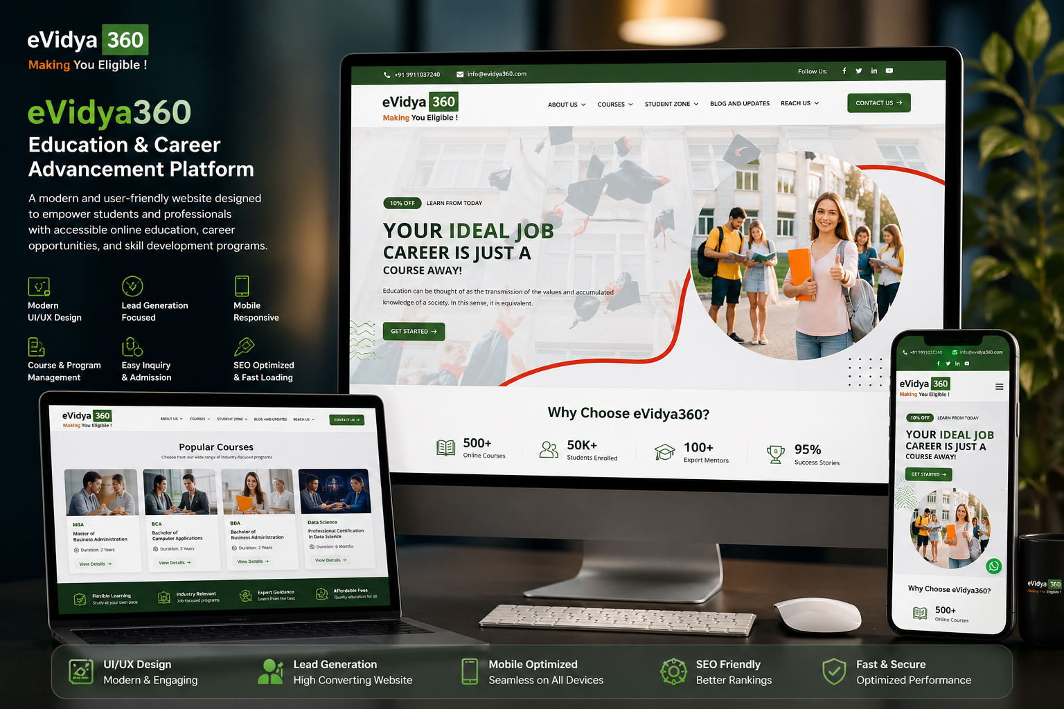 eVidya360 – Education Service Website eVidya360 – Education Service Website