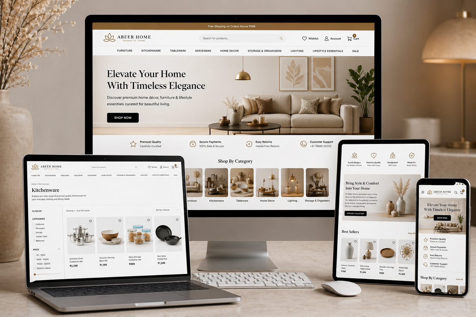 Abeer Home – Home Decor & Furniture Ecommerce Website Abeer Home – Home Decor & Furniture Ecommerce Website