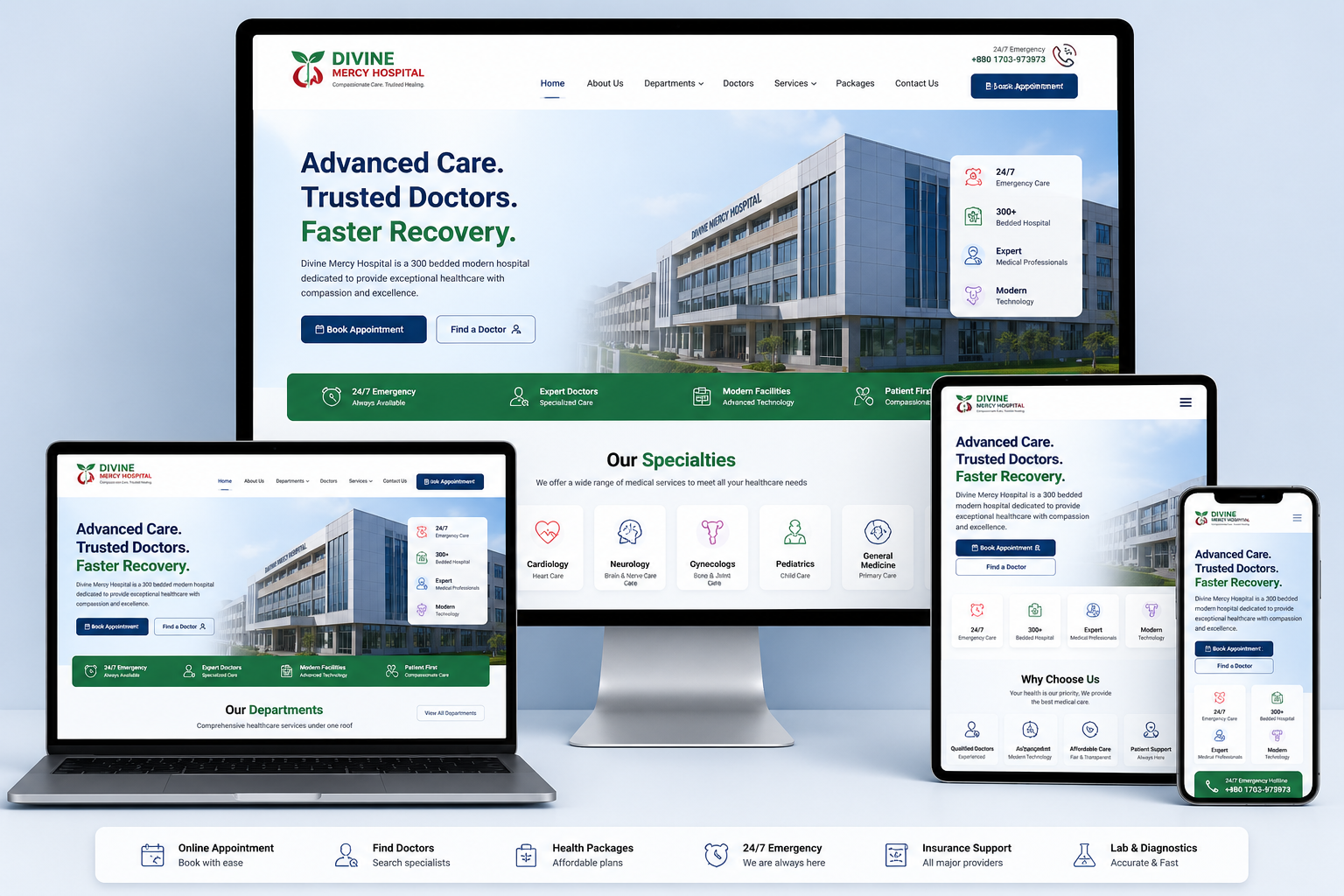 Divine Mercy Hospital – Healthcare Website Divine Mercy Hospital – Healthcare Website